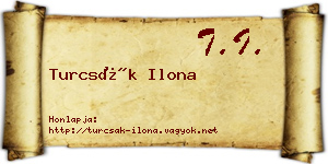 Turcsák Ilona névjegykártya